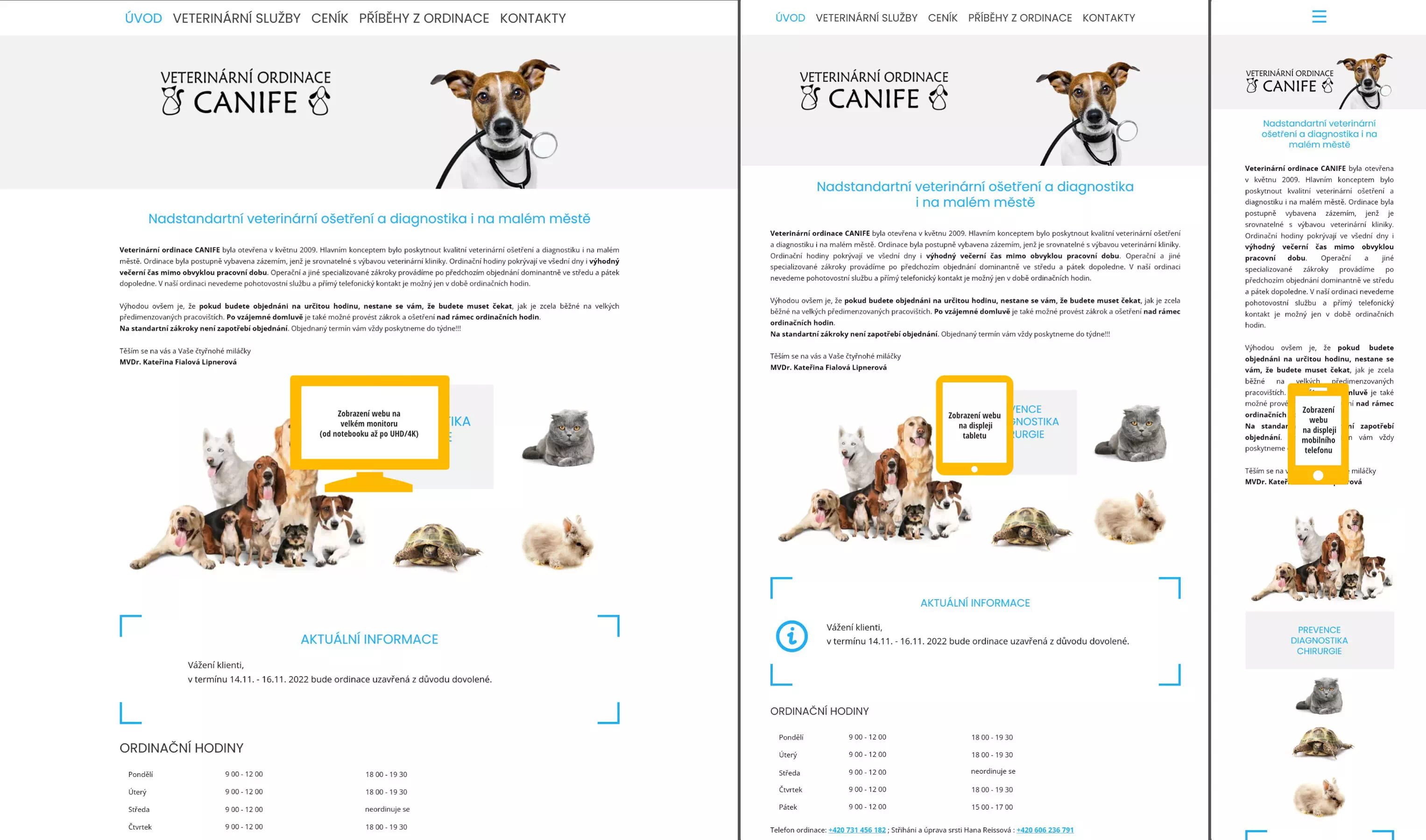 Reference Web - Veterinární ordinace